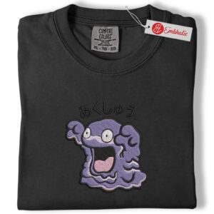 Alternative view of Muk Sludge Monster Embroidered Shirt, PKM Shirt, Anime Embroidered Tee, Comfort Colors Shirt