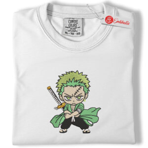 Zoro Swordsman Embroidered Shirt, One Piece Shirt, Anime Embroidered Tee, Comfort Colors Shirt