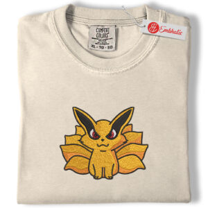 Flareon Cute Embroidered Shirt, PKM Shirt, Eevee Evolution Embroidered Tee, Comfort Colors Shirt