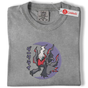 Darkrai Embroidered Shirt, Pokemon Shirt, PKM Shirt, Anime Embroidered Tee, Comfort colors Shirt