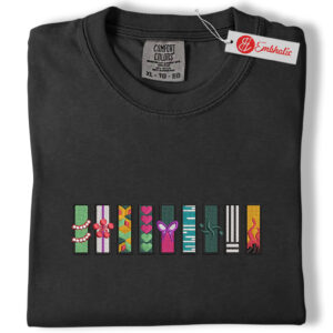 Alternative view of Demon Slayer Pattern Embroidered Shirt, Anime Shirt, Anime Embroidered Tee, Comfort Colors Shirt