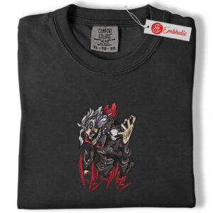 Alternative view of Garou Hero Hunter Embroidered Shirt, Anime Shirt, Anime Embroidered Tee, Comfort Colors Shirt