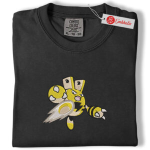 Alternative view of Elekid Pokemon Embroidered Shirt, PKM Shirt, Cute Anime Embroidered Tee, Comfort Colors Shirt