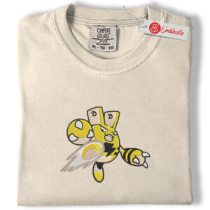 Elekid Pokemon Embroidered Shirt, PKM Shirt, Cute Anime Embroidered Tee, Comfort Colors Shirt
