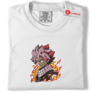Natsu Dragneel Embroidered Shirt, Anime Shirt, Anime Embroidered Tee, Comfort Colors Shirt