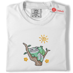 Bulbasaur Pokemon Embroidered Shirt, PKM Shirt, Anime Embroidered Tee, Comfort Colors Shirt