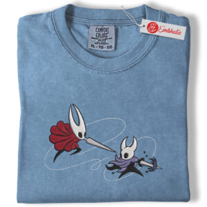 Hornet Knight Embroidered Shirt, Hollow Knight Shirt, Gamer Embroidered Tee, Comfort Colors Shirt