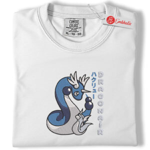 Dragonair Pokemon Embroidered Shirt, PKM Shirt, Anime Embroidered Tee, Comfort Colors Shirt
