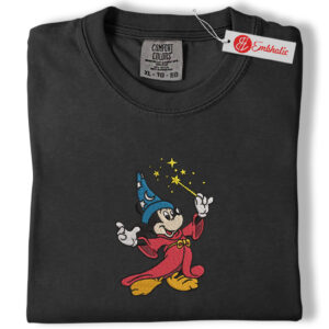 Alternative view of Mickey Embroidered Shirt, Disney Shirt, Cartoon Embroidered Tee, Comfort Colors Shirt