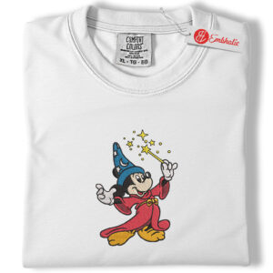 Mickey Embroidered Shirt, Disney Shirt, Cartoon Embroidered Tee, Comfort Colors Shirt