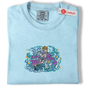 Gojo Embroidered Shirt, Jujutsu Kaisen Shirt, Anime Embroidered Tee, Comfort Colors Shirt