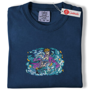 Alternative view of Gojo Embroidered Shirt, Jujutsu Kaisen Shirt, Anime Embroidered Tee, Comfort Colors Shirt