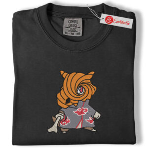 Alternative view of Obito Embroidered Shirt, Naruto Shirt, Anime Embroidered Tee, Comfort Colors Shirt